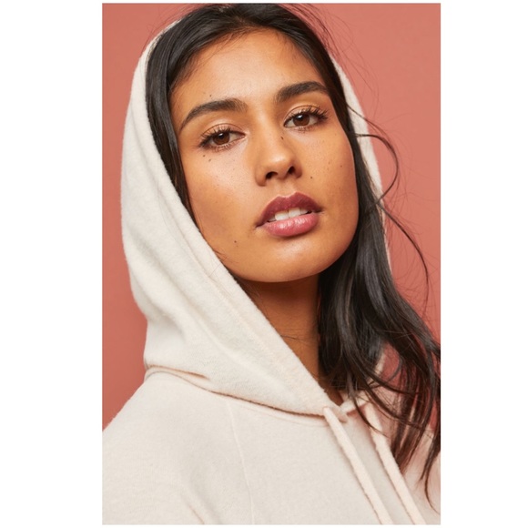 New Anthropologie Fleece Brushed Hoodie Sweatshirt - Picture 3 of 8